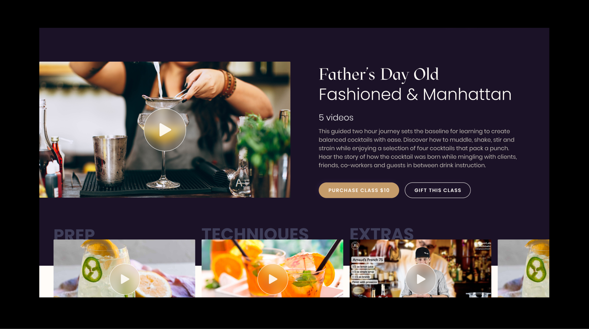 Liquor Lab online class interface