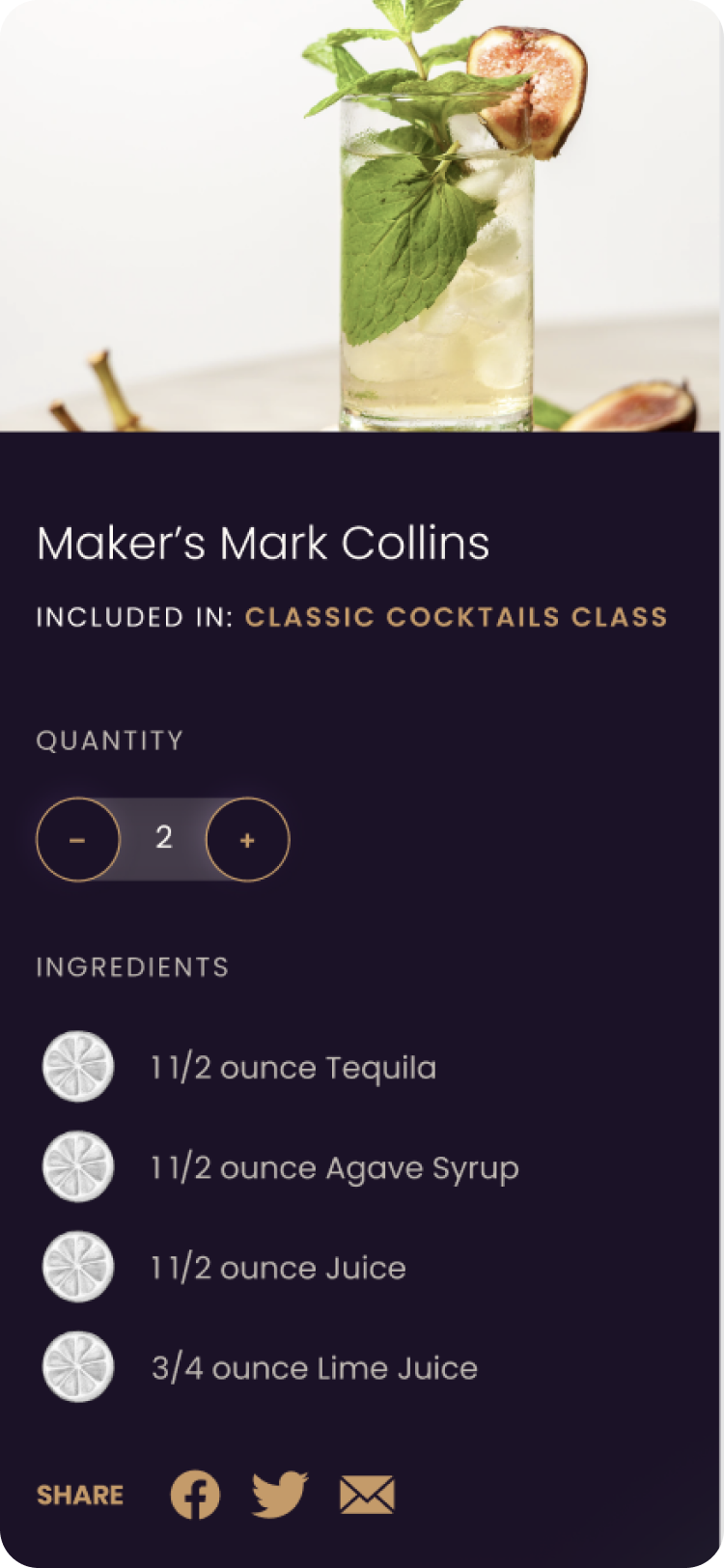 Liquor Lab cocktail recipe on mobile