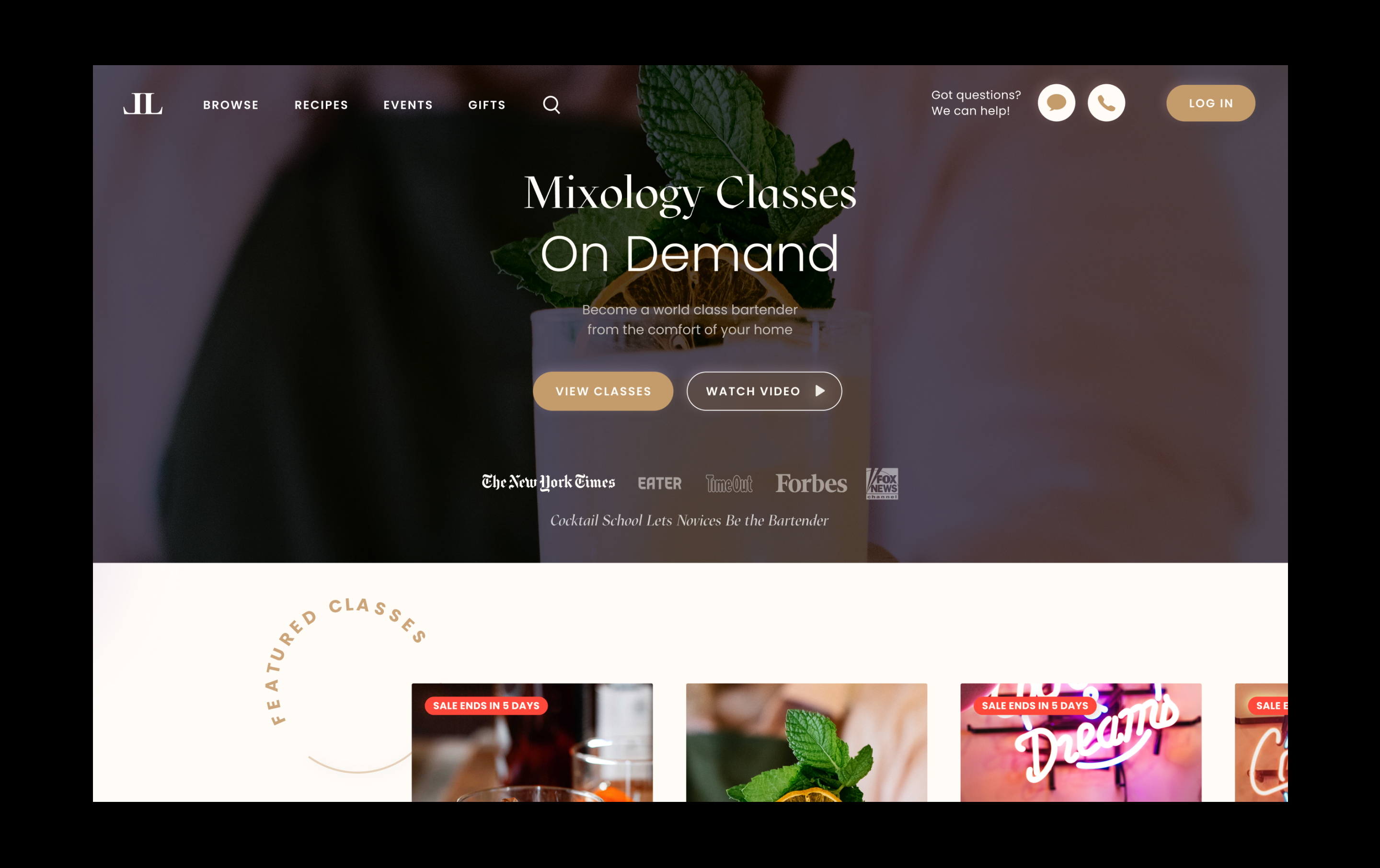 Liquor Lab online cocktail class experience
